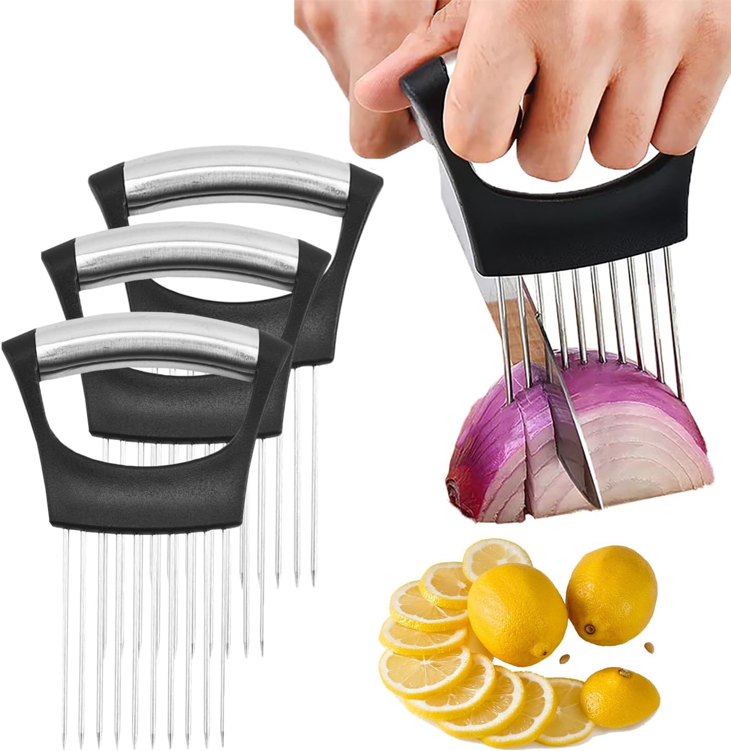 Peigne Coupe-Oignons, Tomate, Pomme de Terre, Viande, Fruits | Découpe Facile et Rapide en Cuisine