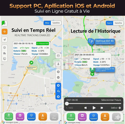 Traceur GPS Satellite en Temps Réel pour Voiture, Moto, Camion et Flotte : Contre les Voleurs et Chauffeurs Menteurs