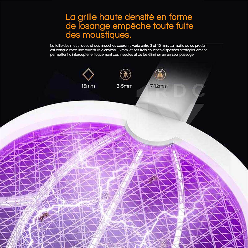 Raquette Anti-Moustiques Rechargeable – L'Arme Ultime Contre les Insectes !