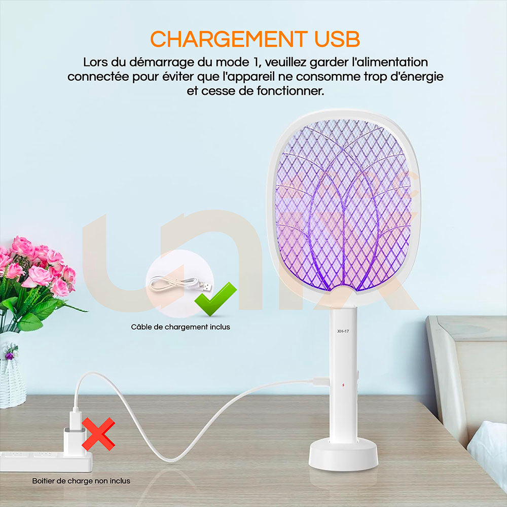 Raquette Anti-Moustiques Rechargeable – L'Arme Ultime Contre les Insectes !