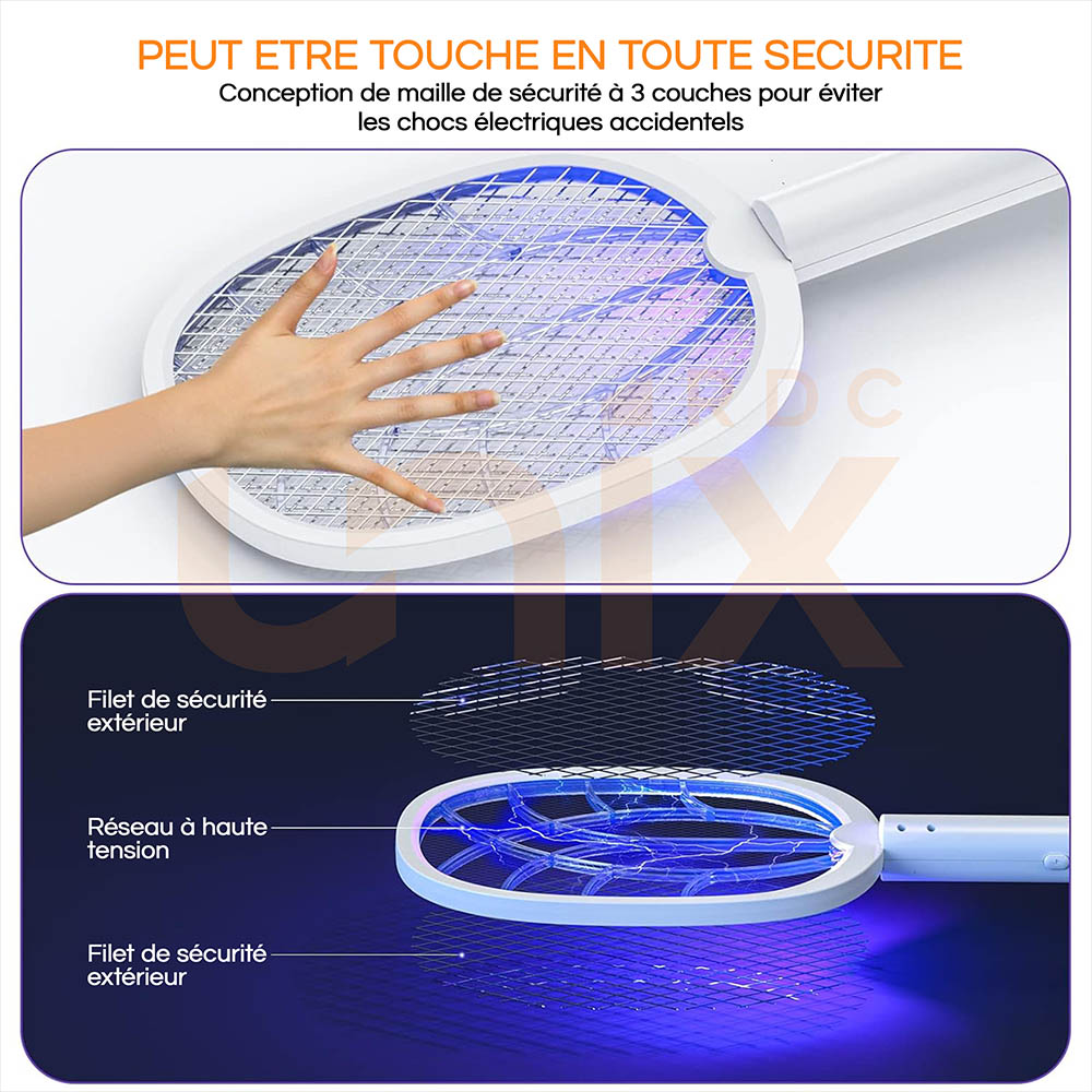 Raquette Anti-Moustiques Rechargeable – L'Arme Ultime Contre les Insectes !