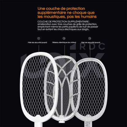 Raquette Anti-Moustiques Rechargeable – L'Arme Ultime Contre les Insectes !